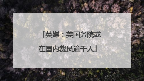 英媒：美国务院或在国内裁员逾千人
