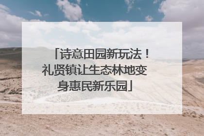 诗意田园新玩法！礼贤镇让生态林地变身惠民新乐园