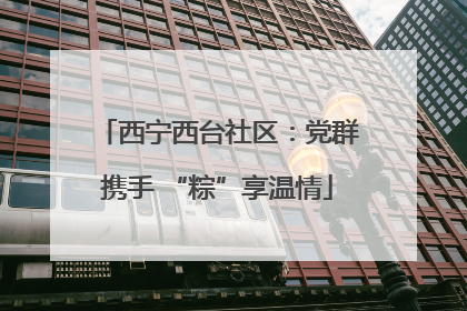 西宁西台社区：党群携手 “粽”享温情