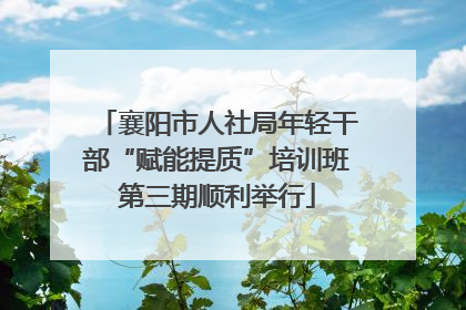 襄阳市人社局年轻干部“赋能提质”培训班第三期顺利举行