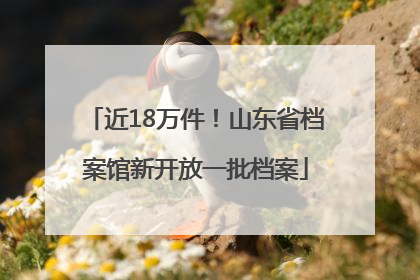 近18万件！山东省档案馆新开放一批档案