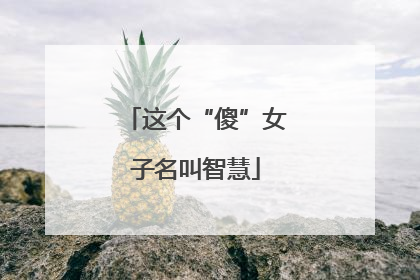 这个“傻”女子名叫智慧