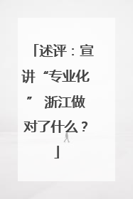 述评：宣讲“专业化” 浙江做对了什么？