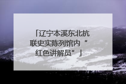 辽宁本溪东北抗联史实陈列馆内“红色讲解员”