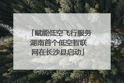 赋能低空飞行服务 湖南首个低空智联网在长沙县启动