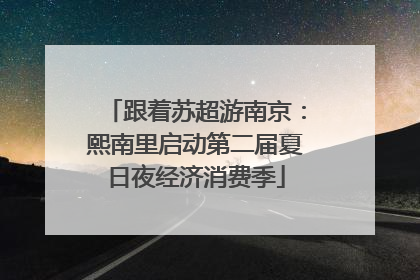 跟着苏超游南京：熙南里启动第二届夏日夜经济消费季