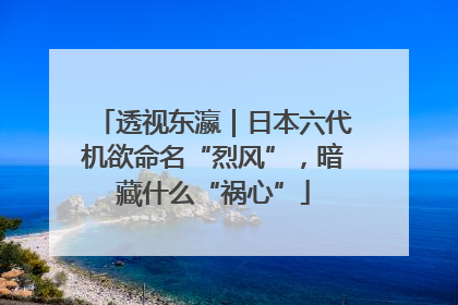 透视东瀛｜日本六代机欲命名“烈风”，暗藏什么“祸心”
