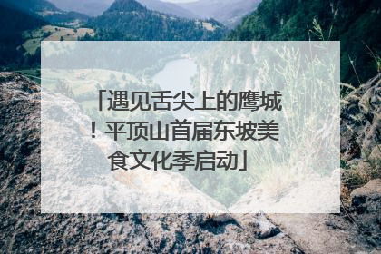 遇见舌尖上的鹰城！平顶山首届东坡美食文化季启动