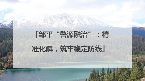 邹平“警源融治”：精准化解，筑牢稳定防线