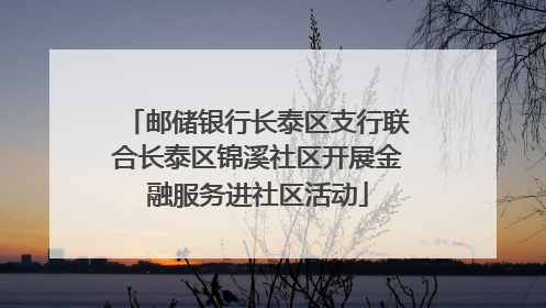 邮储银行长泰区支行联合长泰区锦溪社区开展金融服务进社区活动
