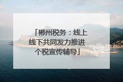 郴州税务：线上线下共同发力推进个税宣传辅导