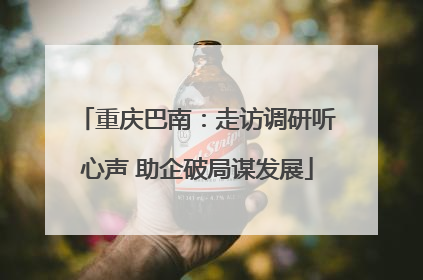 重庆巴南：走访调研听心声 助企破局谋发展