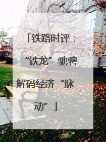 铁路时评：“铁龙”驰骋解码经济“脉动”