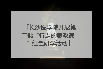 长沙医学院开展第二批“行走的思政课”红色研学活动
