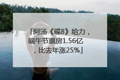 阿汤《碟8》给力，端午节票房1.56亿，比去年涨25%
