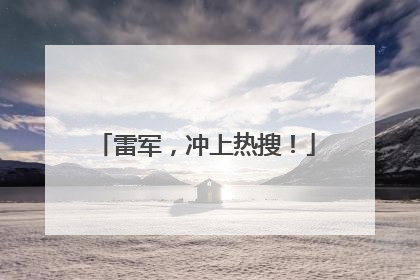 雷军，冲上热搜！