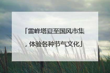 雷峰塔夏至国风市集，体验各种节气文化