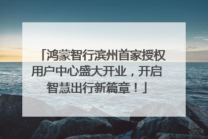 鸿蒙智行滨州首家授权用户中心盛大开业，开启智慧出行新篇章！