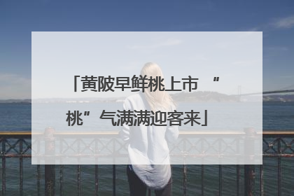 黄陂早鲜桃上市 “桃”气满满迎客来