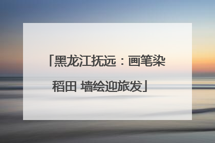 黑龙江抚远：画笔染稻田 墙绘迎旅发