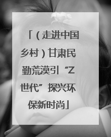 （走进中国乡村）甘肃民勤荒漠引“Z世代”探兴环保新时尚