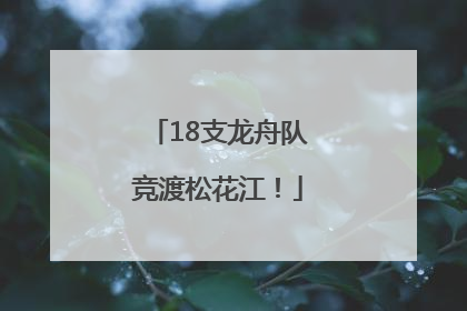18支龙舟队竞渡松花江！