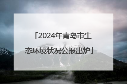 2024年青岛市生态环境状况公报出炉