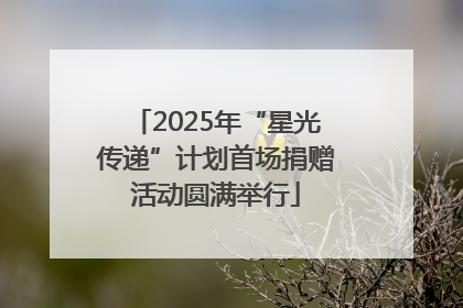 2025年“星光传递”计划首场捐赠活动圆满举行