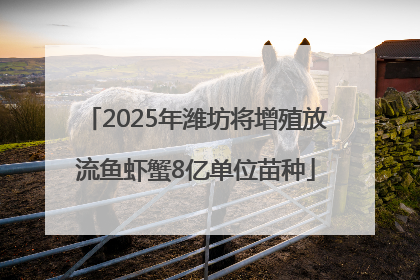 2025年潍坊将增殖放流鱼虾蟹8亿单位苗种