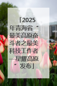 2025年青海省“最美高原奋斗者之最美科技工作者—星耀高原”发布