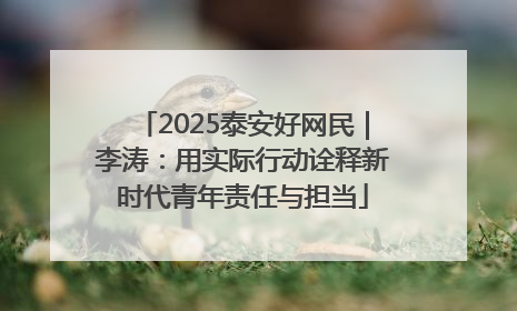 2025泰安好网民｜李涛：用实际行动诠释新时代青年责任与担当