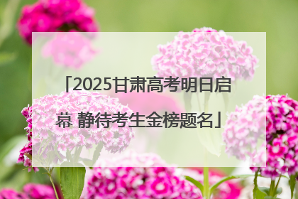 2025甘肃高考明日启幕 静待考生金榜题名
