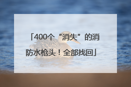 400个“消失”的消防水枪头！全部找回