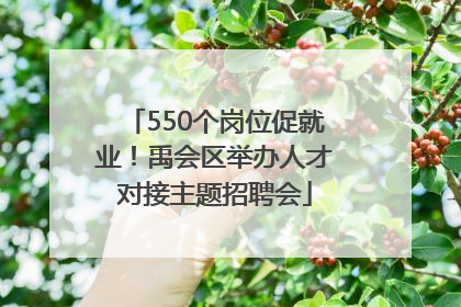 550个岗位促就业！禹会区举办人才对接主题招聘会