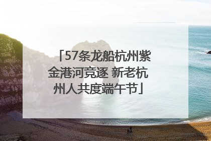 57条龙船杭州紫金港河竞逐 新老杭州人共度端午节