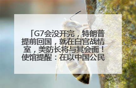 G7会没开完，特朗普提前回国，就在白宫战情室，美防长将与其会面！使馆提醒：在以中国公民尽快陆路离境！国际油价金价继续上涨